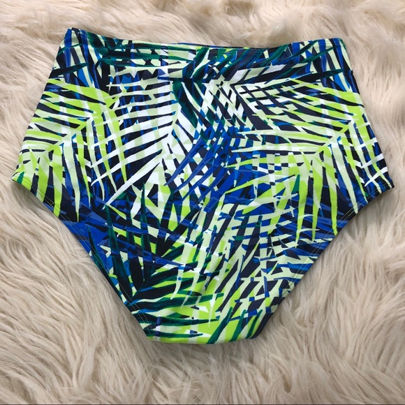 Aerie neon leaf high rise bikini set - Picture 3 of 7